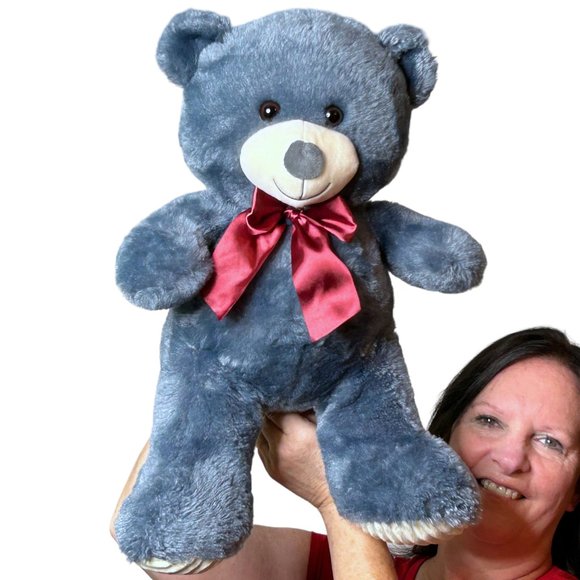 Walgreens Beautifully Detailed Bluish Gray Teddy Bear 20" Plush Stuffed‎ Animal - Picture 1 of 4